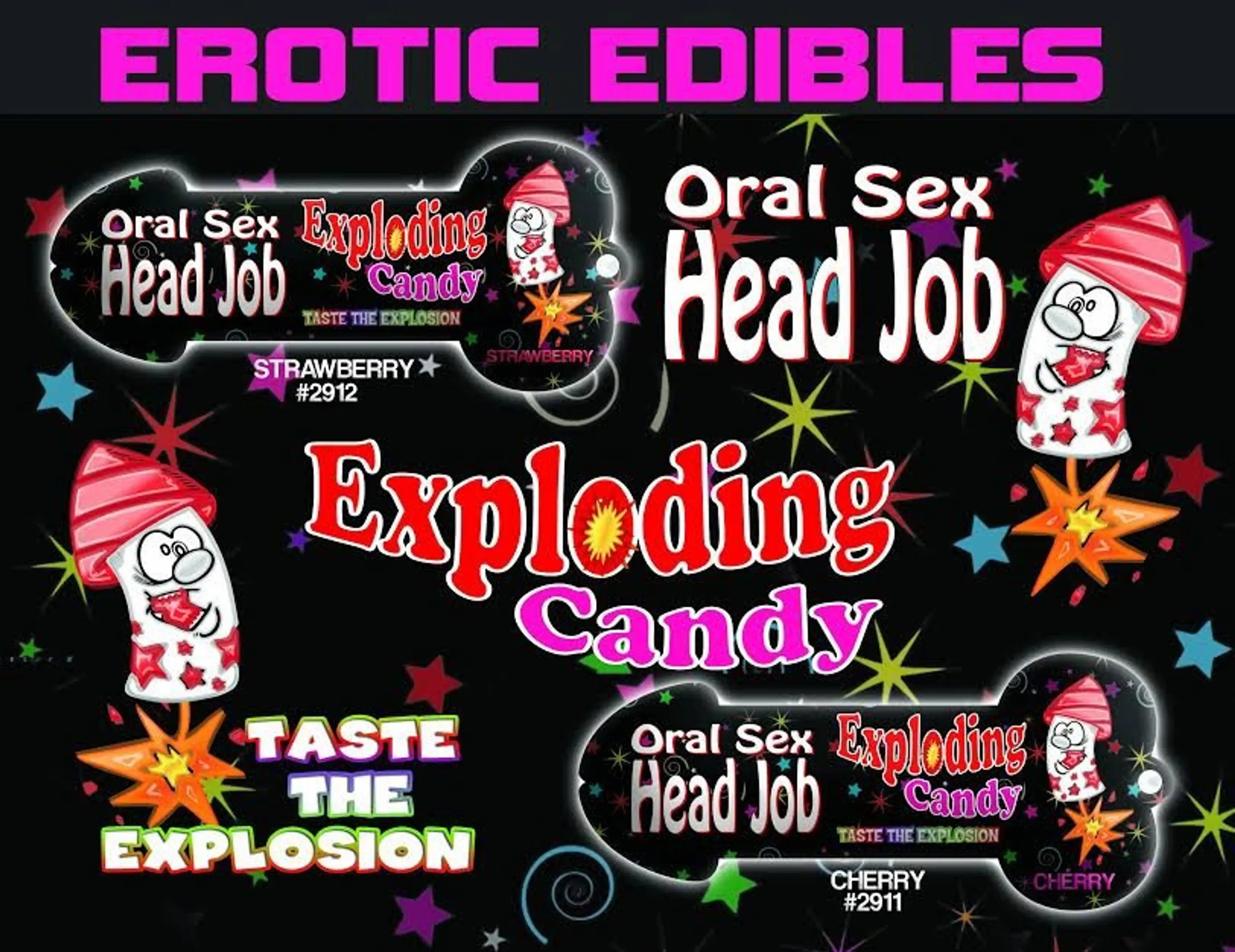 HEAD JOB ORAL SEX CANDY STRAWBERRY RED