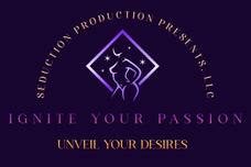 Logo and text for Seduction Production Presents, LLC on a dark purple background