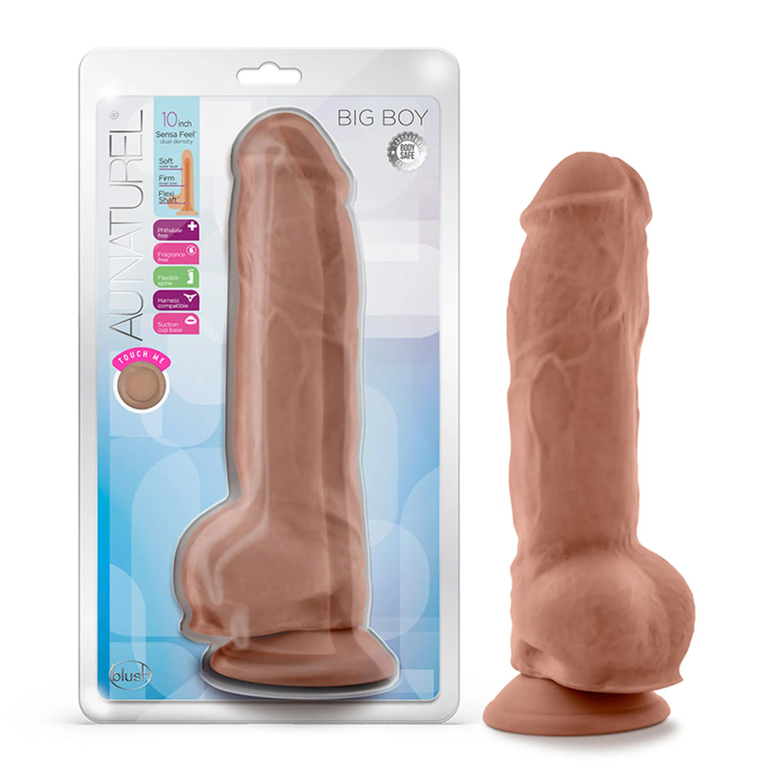 AU NATUREL BIG BOY 10 DILDO MOCHA &quot;