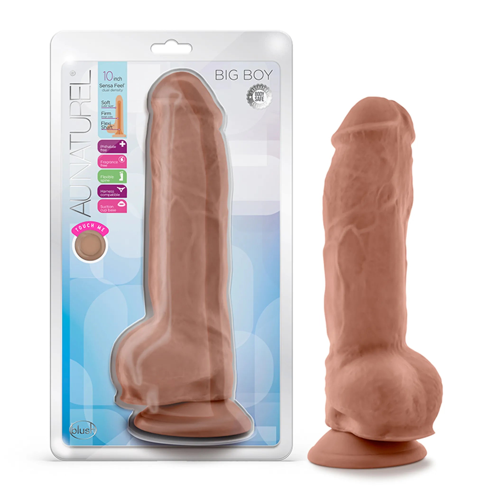 AU NATUREL BIG BOY 10 DILDO MOCHA &quot;