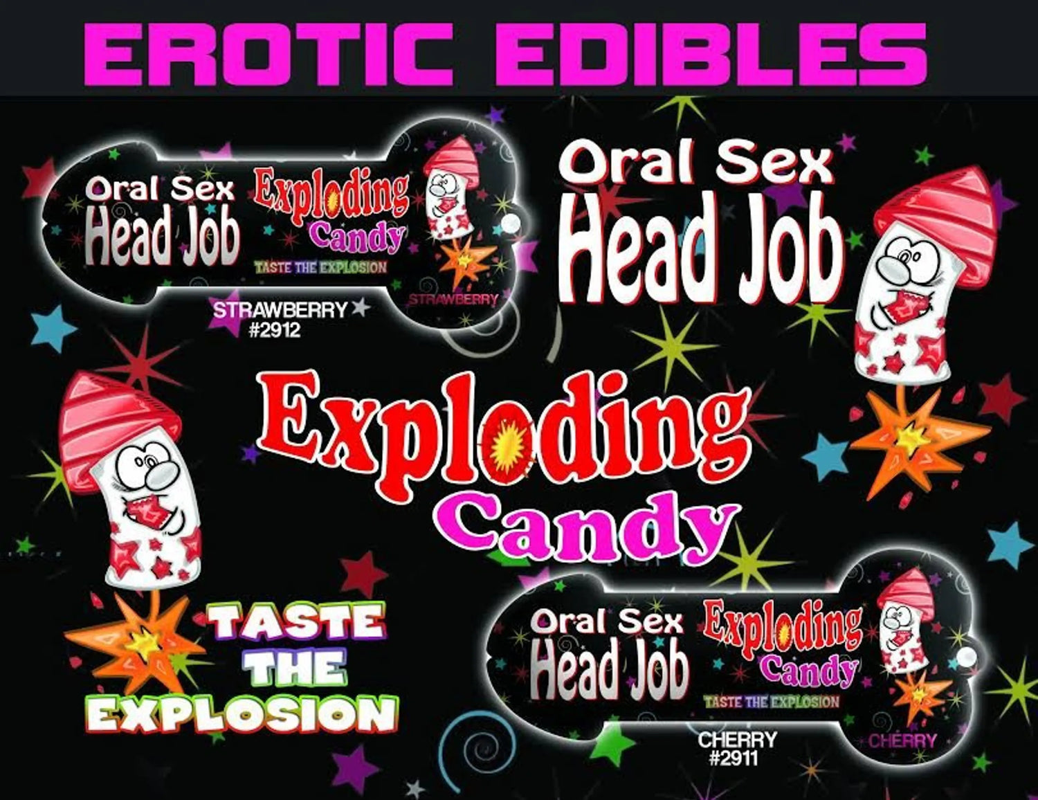 HEAD JOB ORAL SEX CANDY STRAWBERRY RED