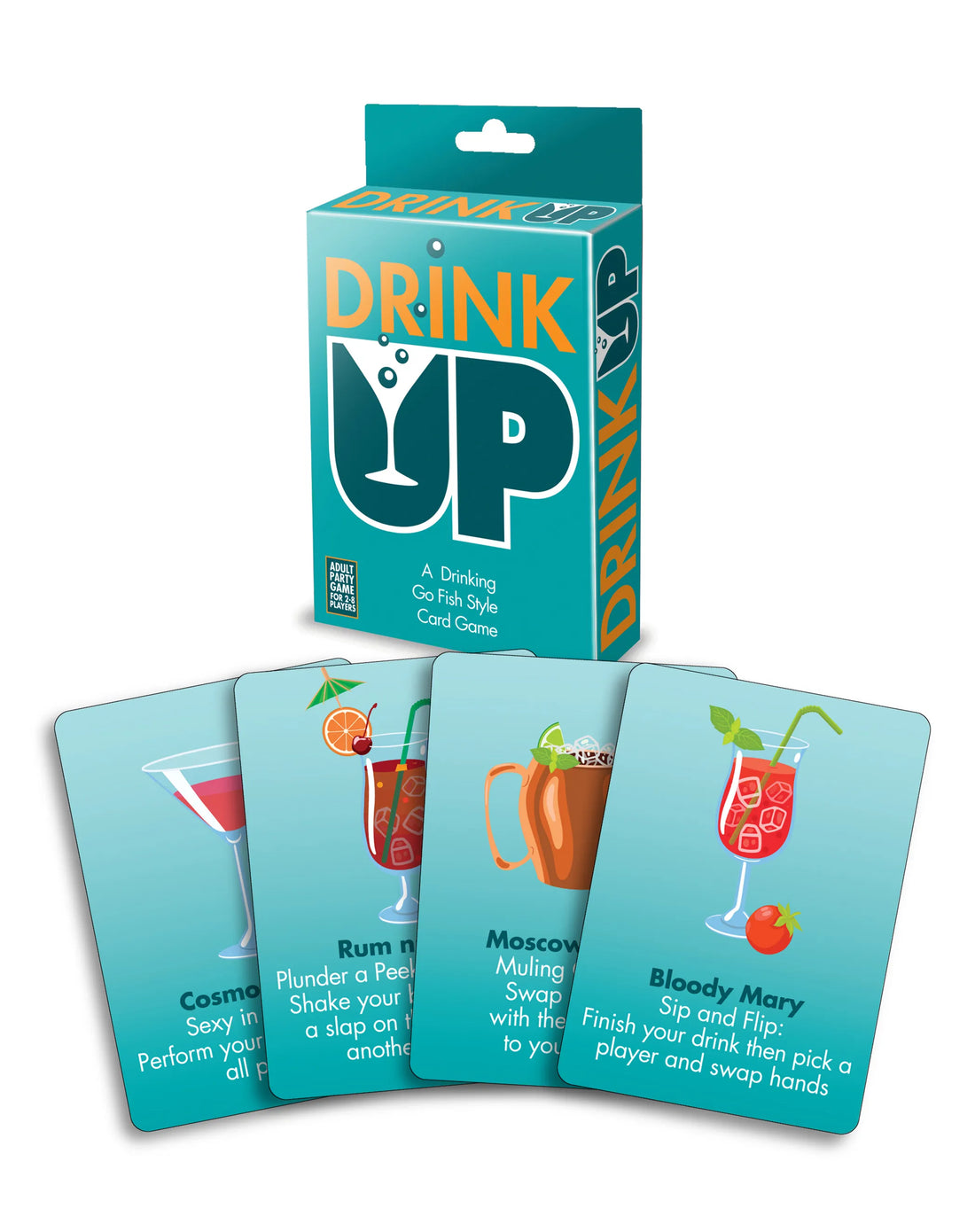 GAME - DRINK UP CARD GAME with colorful cards, perfect for an adult drinking card game night.