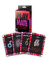 PLAY MATE FOREPLAY CARD GAME box with matching cards showcasing sexy adult foreplay activities.
