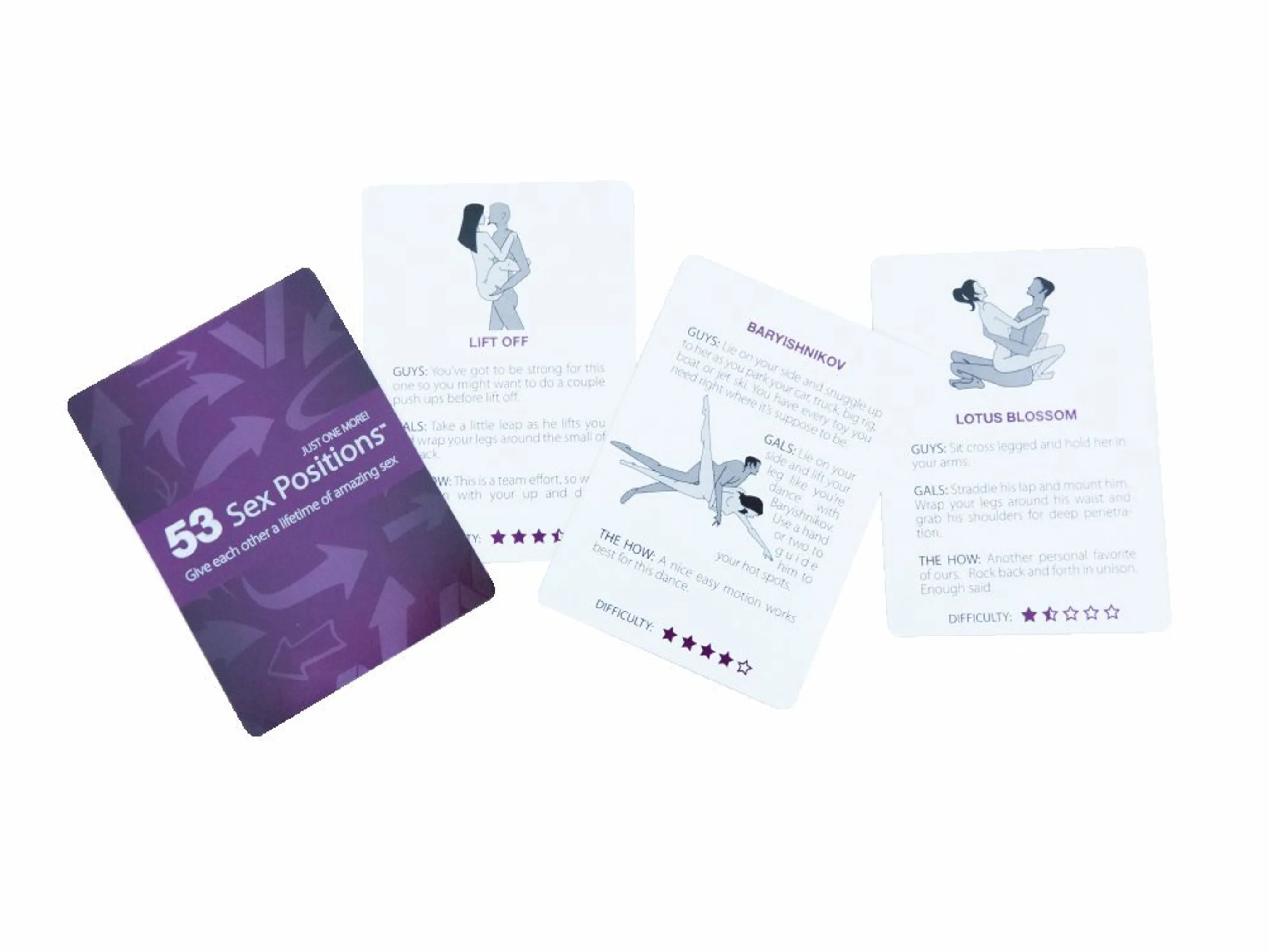 53 SEX POSITIONS CARDS