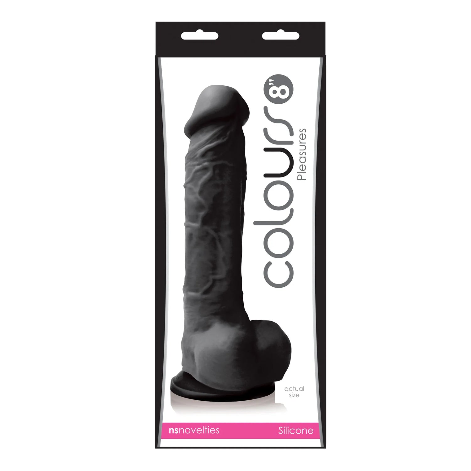 COLOURS PLEASURES 8IN DILDO BLACK