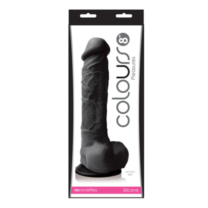 COLOURS PLEASURES 8IN DILDO BLACK