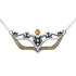 Topaz Swarovski masquerade mask necklace features sparkling topaz crystals in an elegant design.